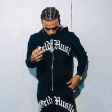 Load image into Gallery viewer, Curved Logo Full Zip Hoodie
