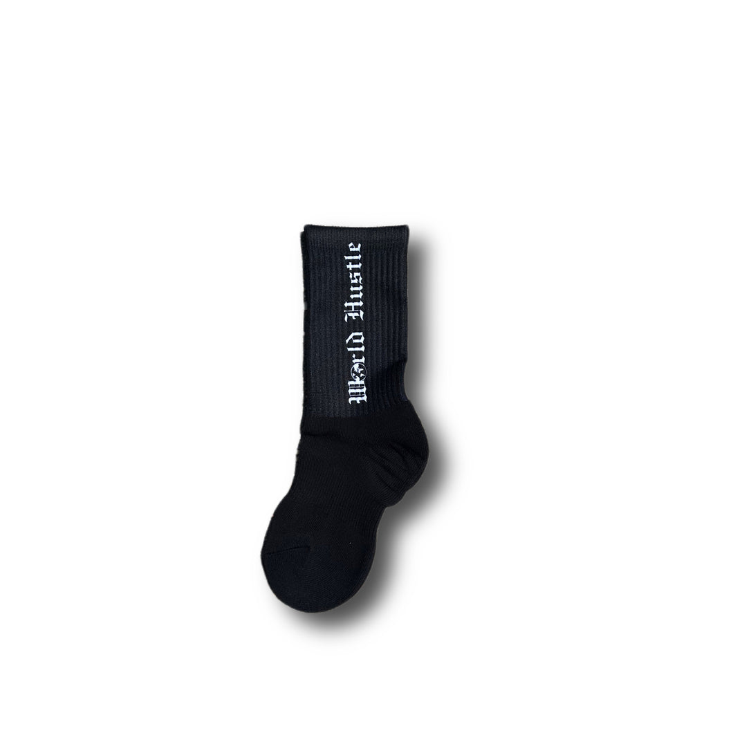 BLACK WH Logo Socks