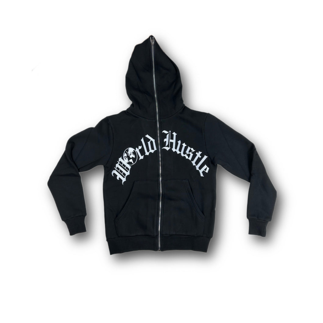 Curved Logo Full Zip Hoodie